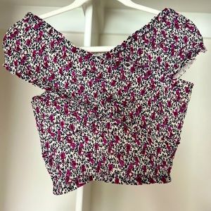 Criss Cross Scrunch Crop Top - Express